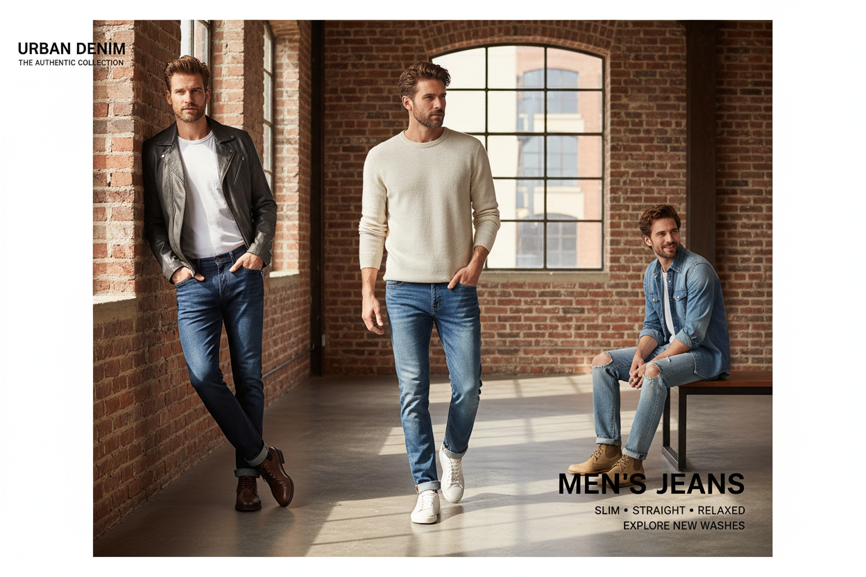 Men's Jeans – Straight, Slim, Baggy, Relaxed & Distressed Fits | CAS7M