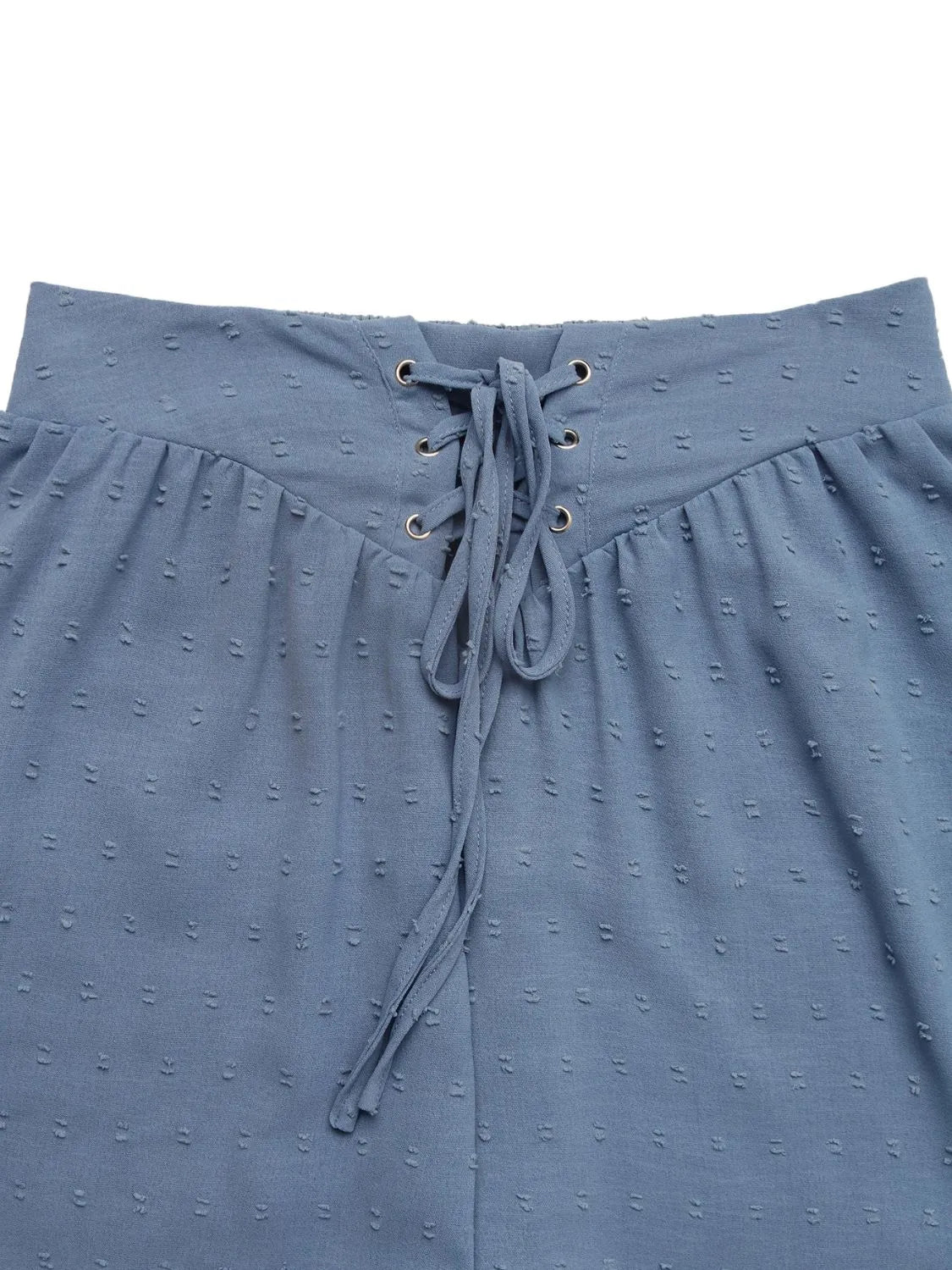 Swiss Dot Lace Up Shorts - cas7m