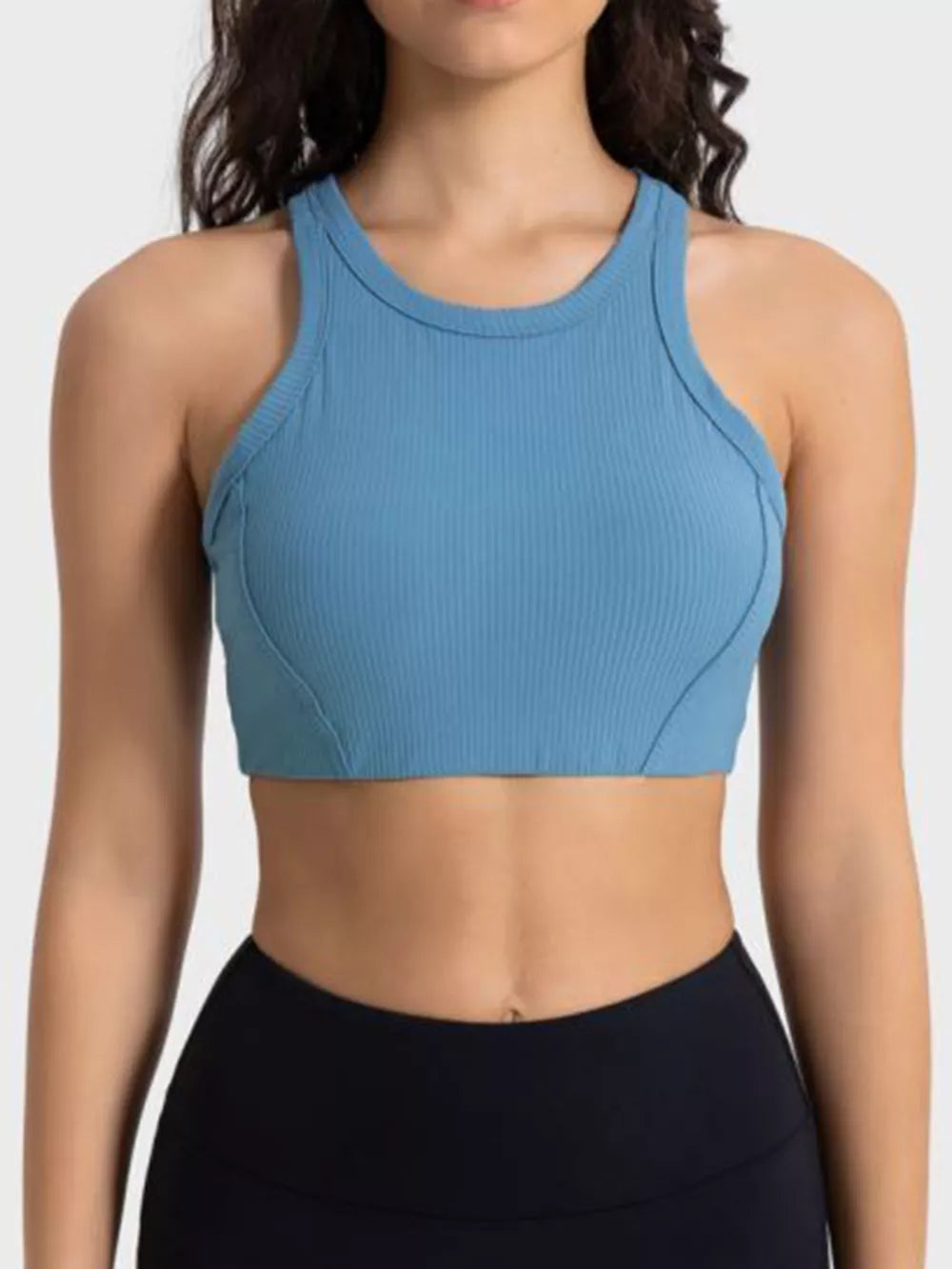 Millennia Wide Strap Cropped Sport Tank - cas7m