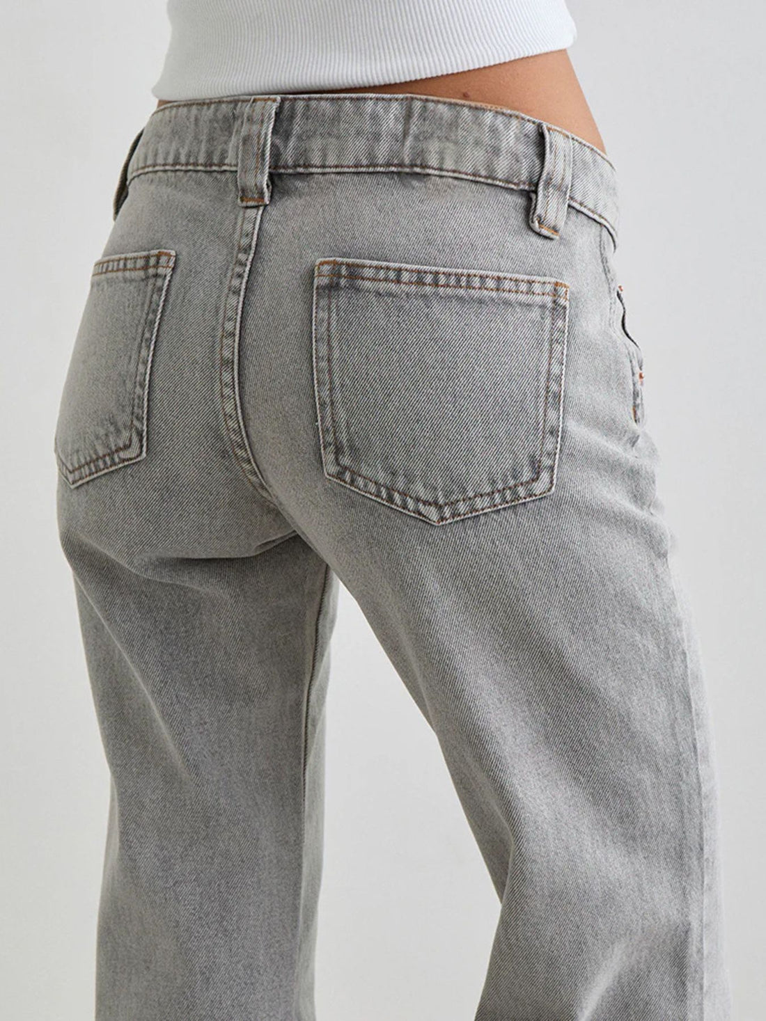 Low Rise Flare Leg Jeans - cas7m