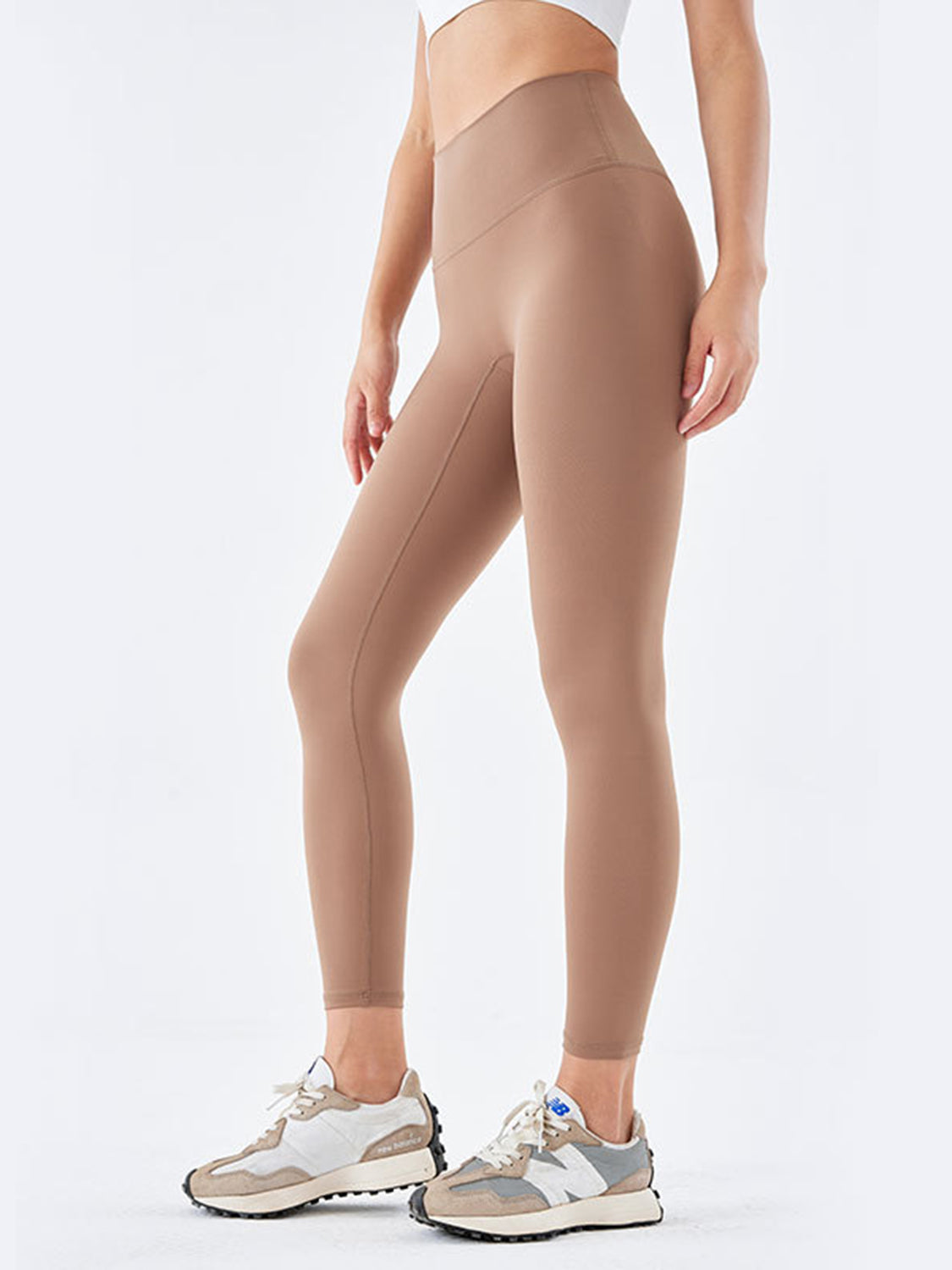 Wide Waistband Sports Leggings - cas7m