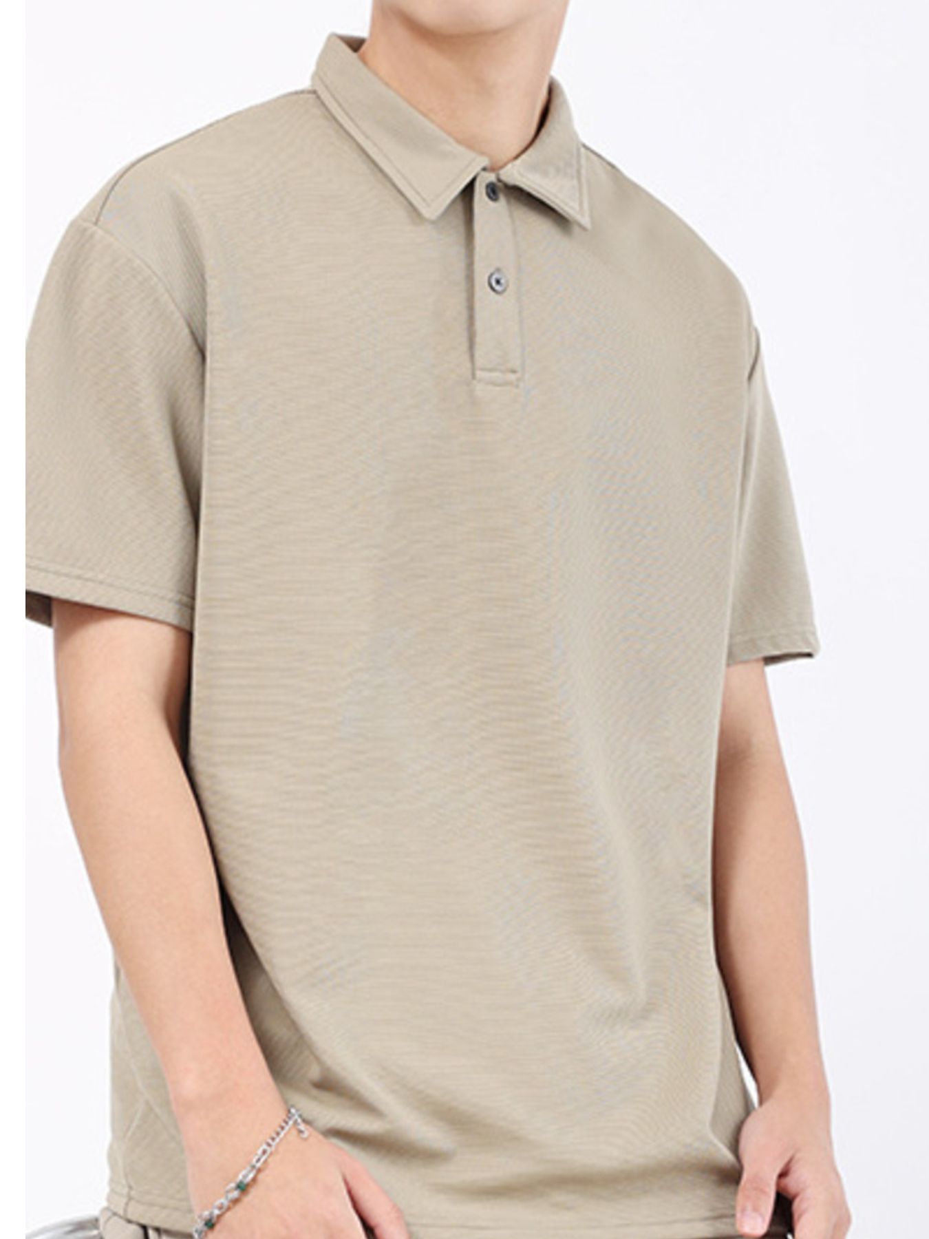 Men's Plus Size Textured Breathable Performance Polo - cas7m