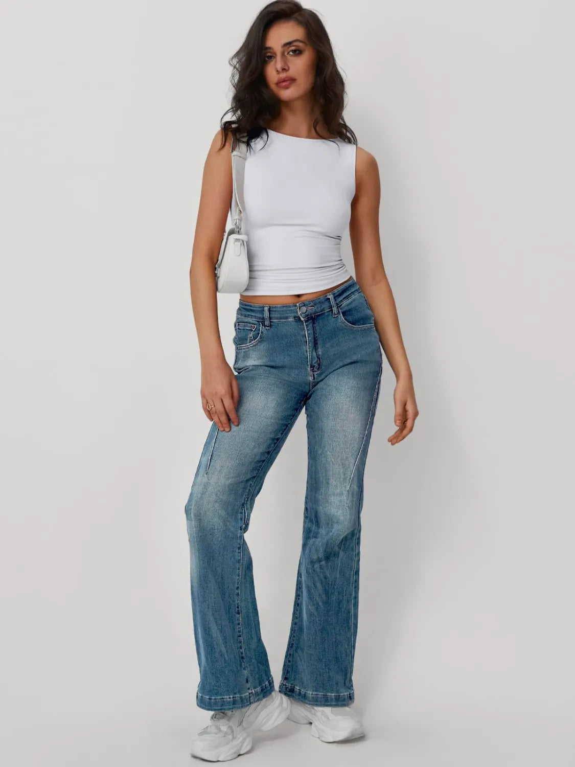 Solid Round Neck Tank - cas7m