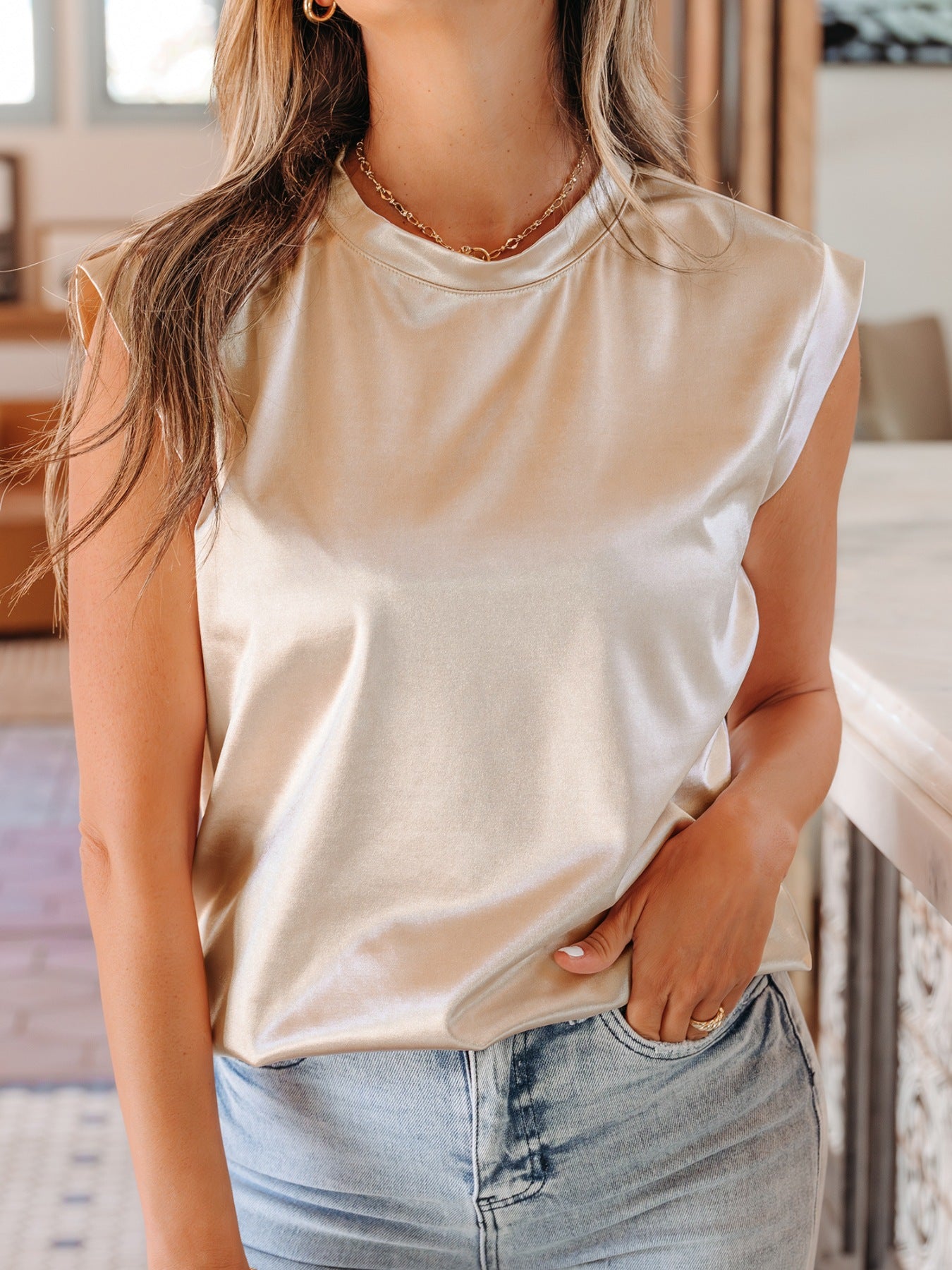 Round Neck Tank Top - cas7m