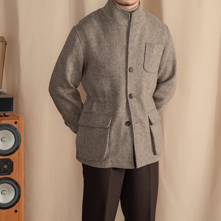Men's Lapel Coats Are Vintage And Loose - cas7m