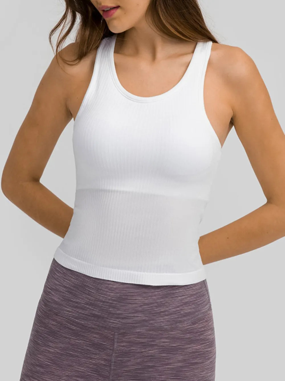 Millennia Round Neck Racerback Active Tank - cas7m