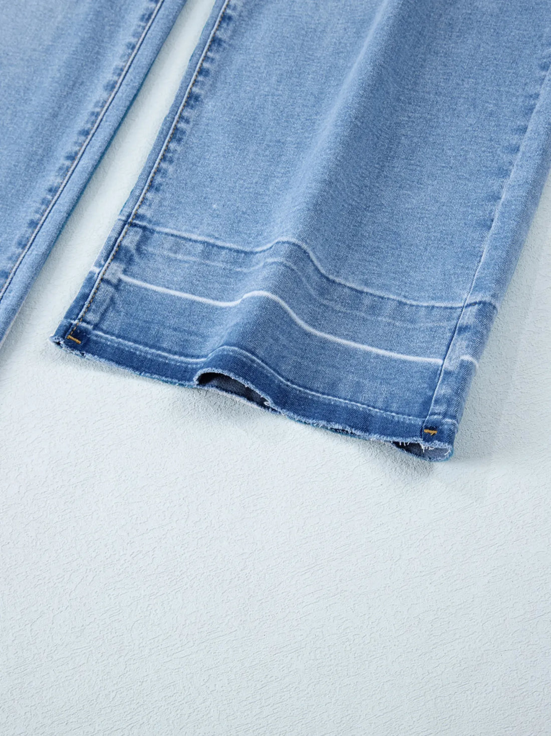 High Waist Wide Leg Washed Jeans - cas7m