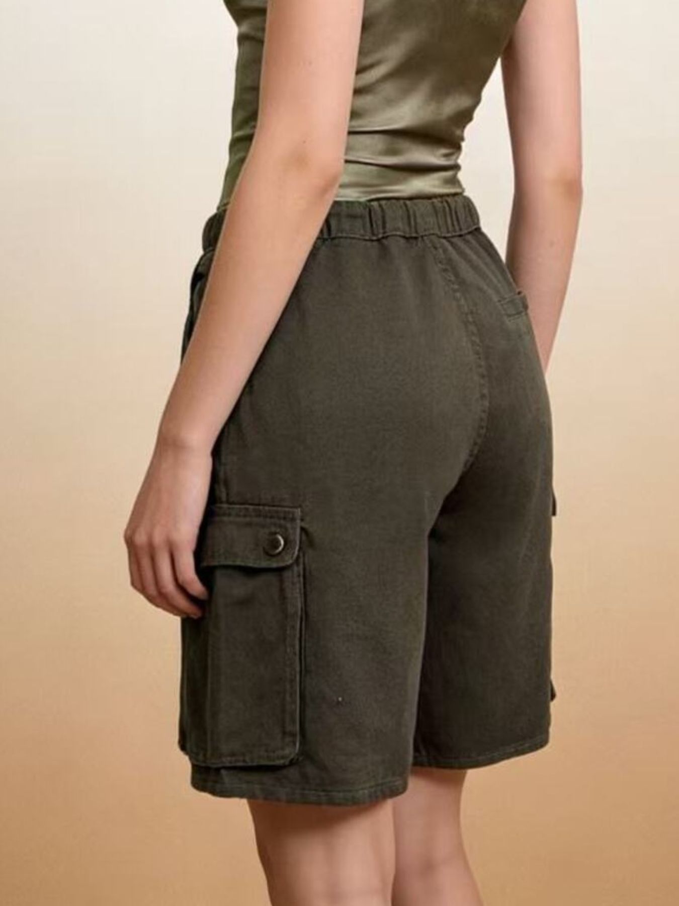 Cargo Shorts with Drawstring - cas7m