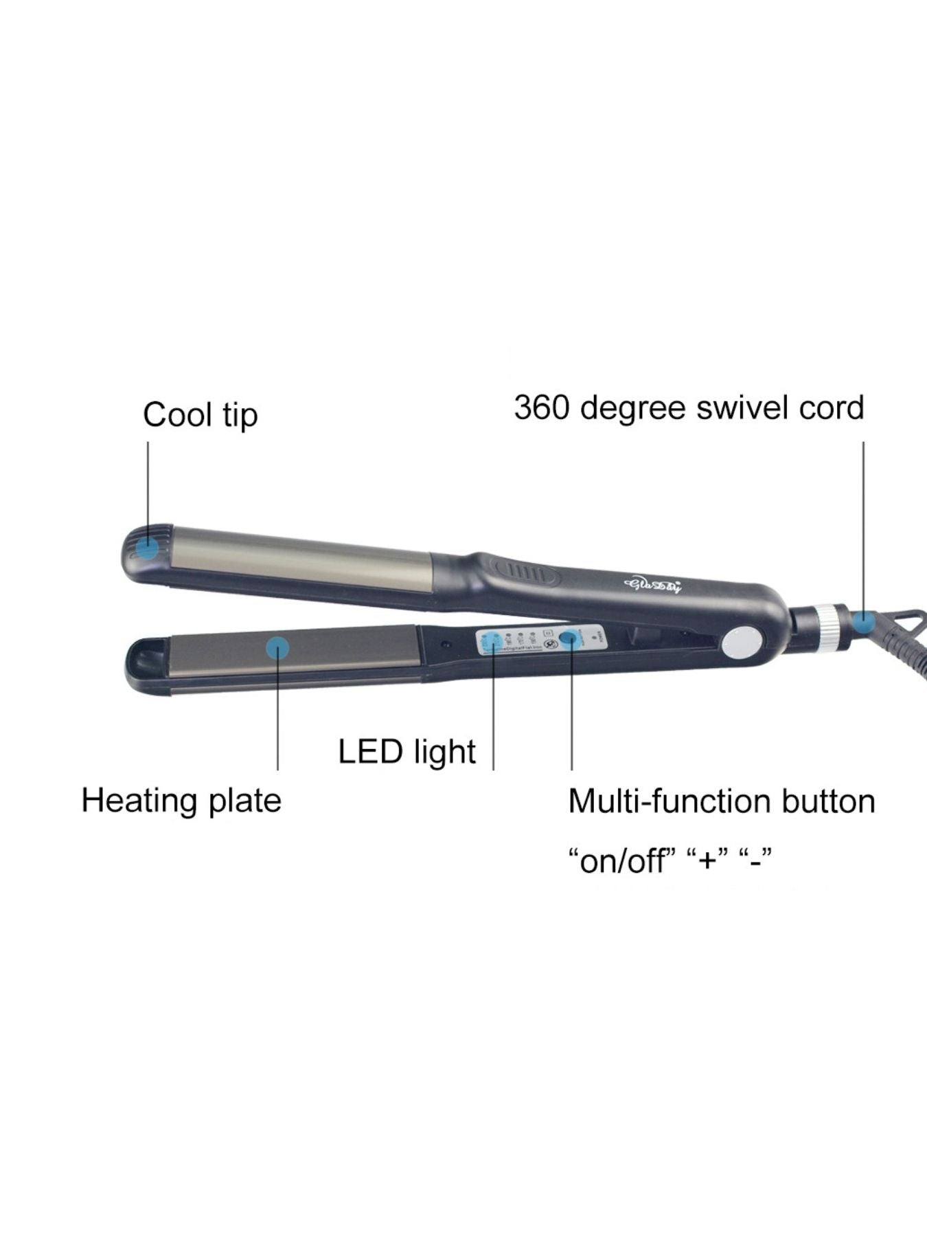 VersaStyle Pro: 2-in-1 Cordless Hair Straightener & Curler - cas7m