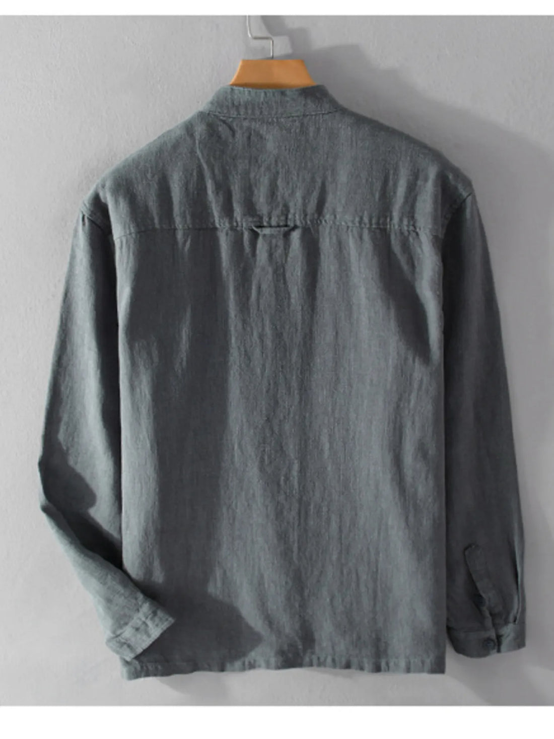 Men's Plus Size Button Up Long Sleeve Shirt - cas7m