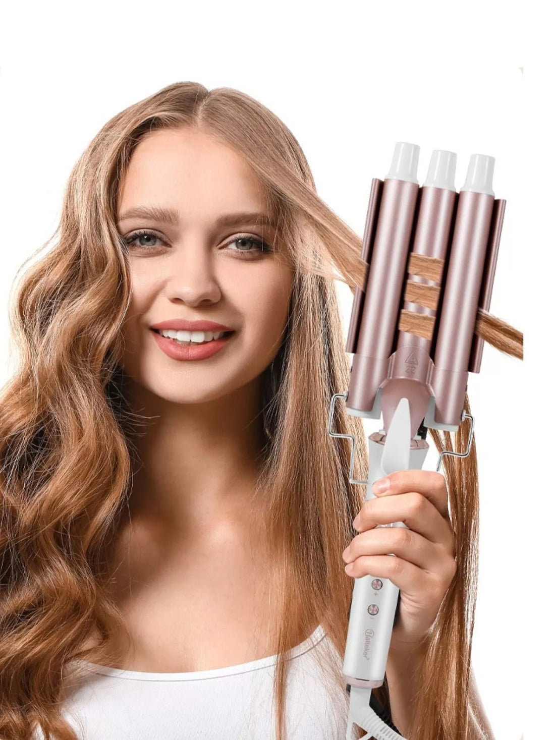 Effortless Glam Wave 3-Barrel Curling Iron - cas7m