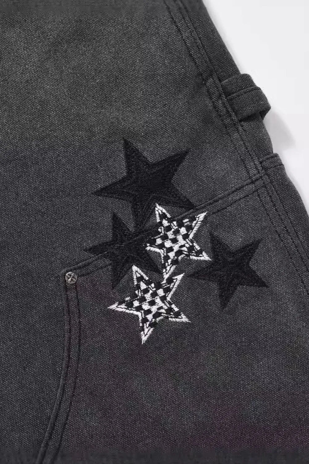 Men's Pocketed Star Jeans - cas7m