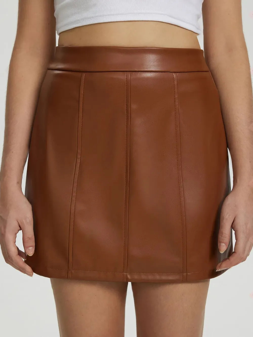 Mini Skirt with Zipper - cas7m