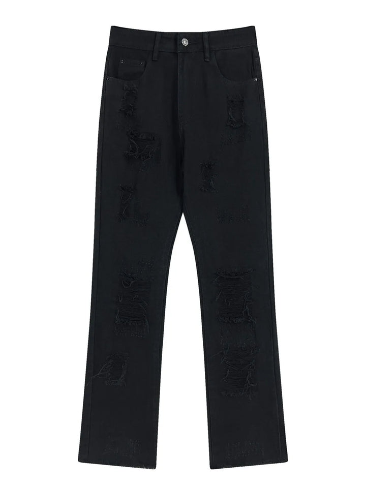 Men's Distressed Straight Leg Jeans - cas7m