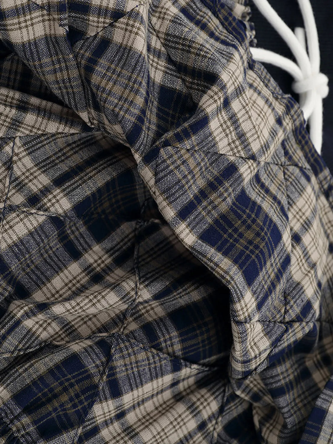 Drawstring Plaid Skort - cas7m