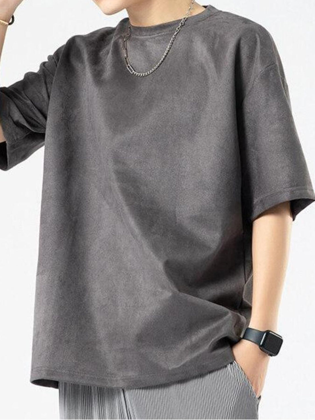 Men's Plus Size Oversized Casual T-Shirt - cas7m