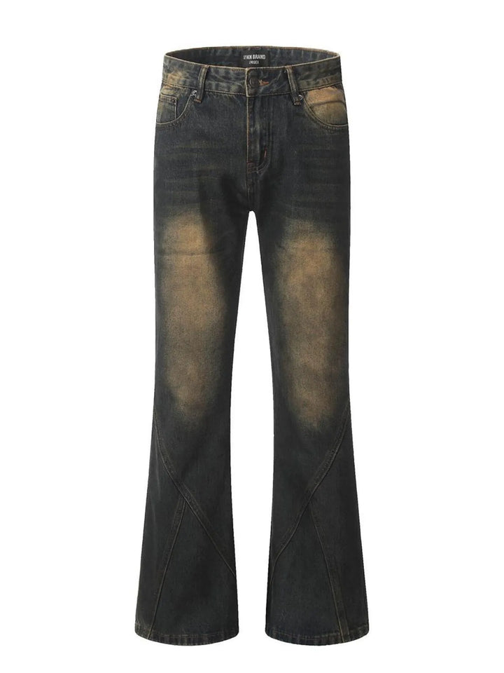Men's Washed Flare Jeans - cas7m