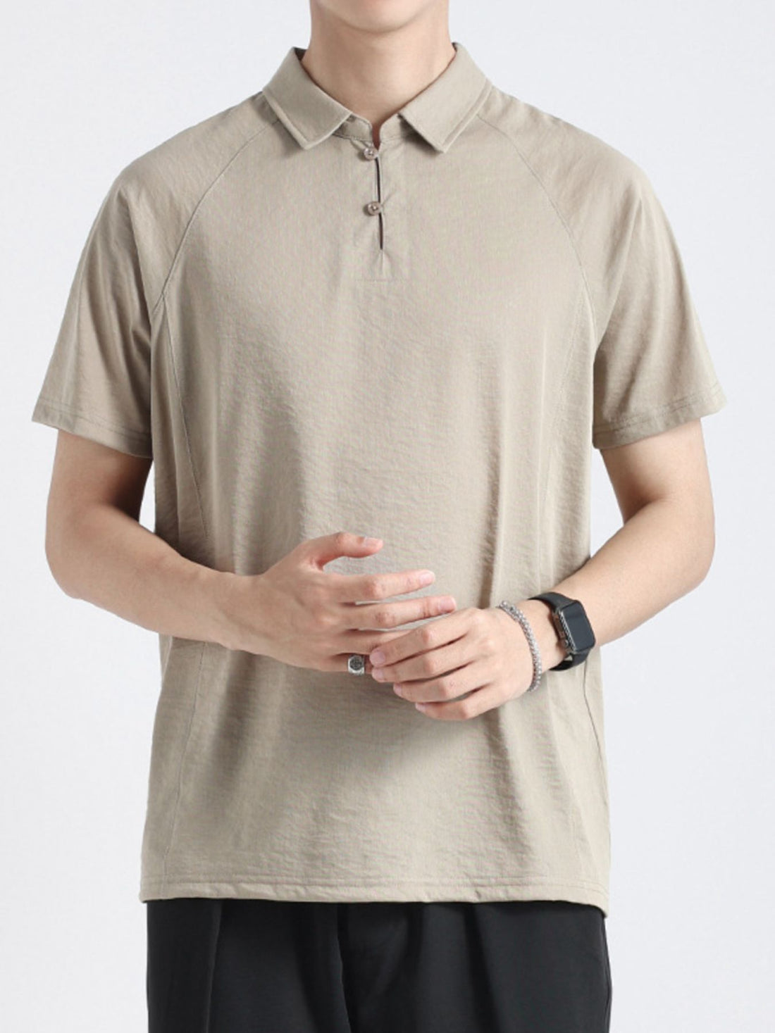 Men's Plus Size Lightweight Short Sleeve Polo - cas7m