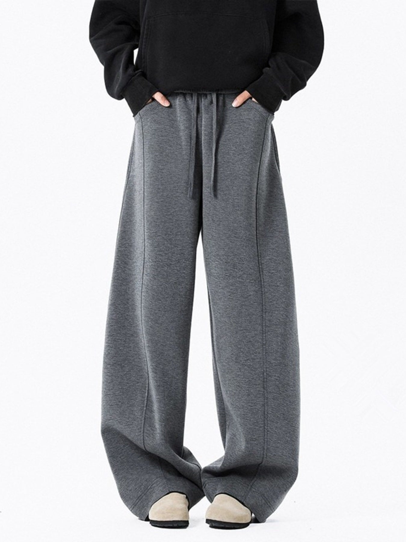 Men's Plus Size Wide Leg Sweatpants - cas7m