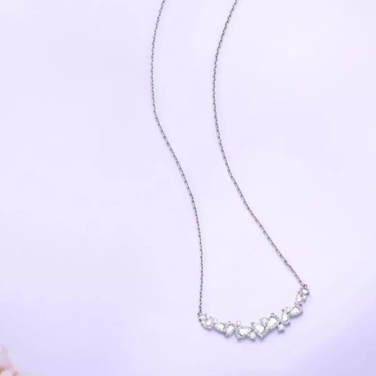 925 Sterling Silver Zircon Necklace - cas7m