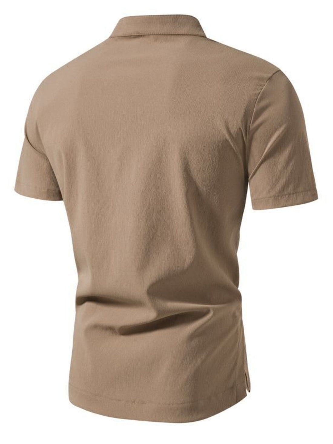 Men's Plus Size Button Detail Short Sleeve Shirt - cas7m
