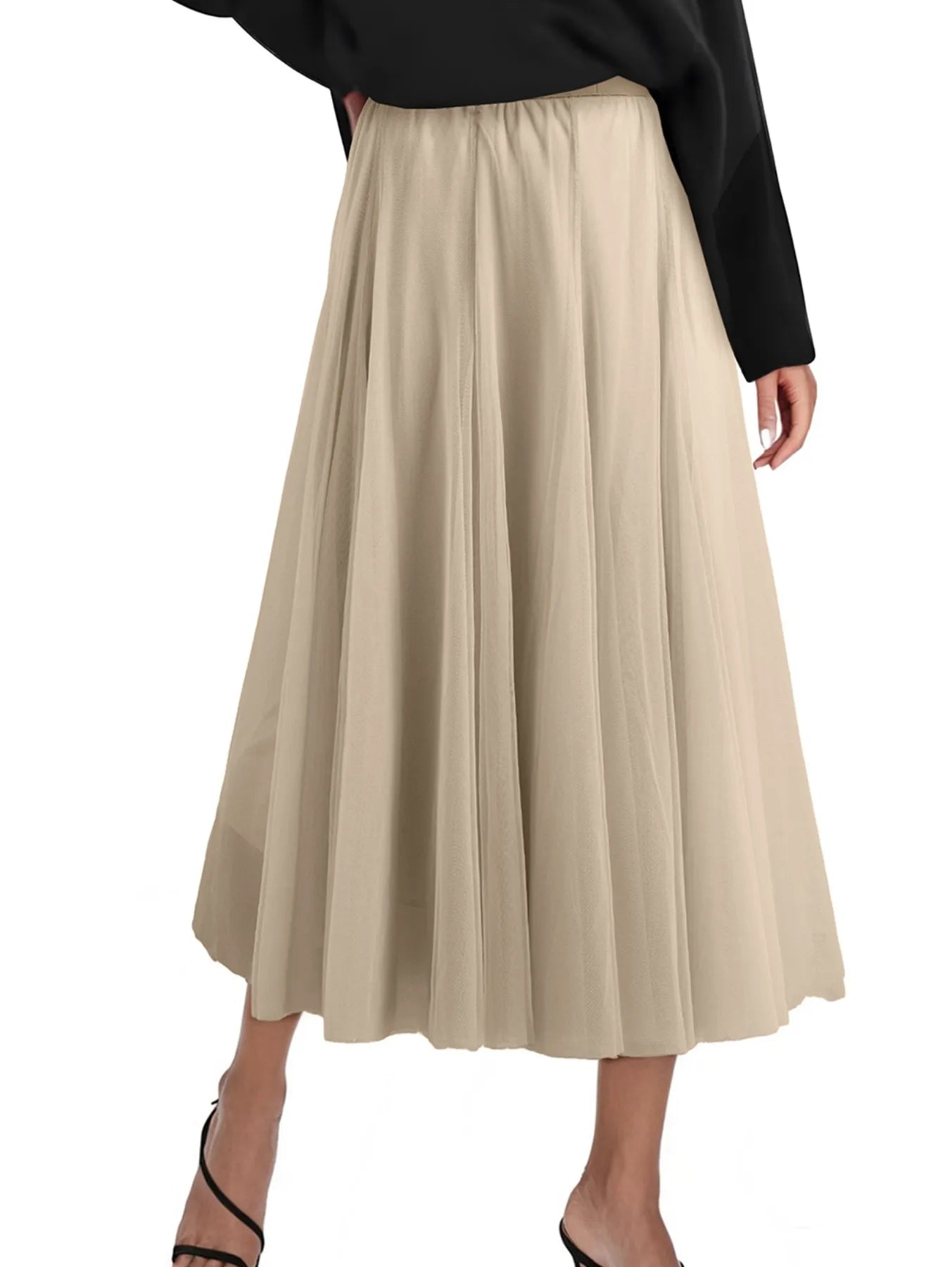 High-Waisted Midi Skirt - cas7m