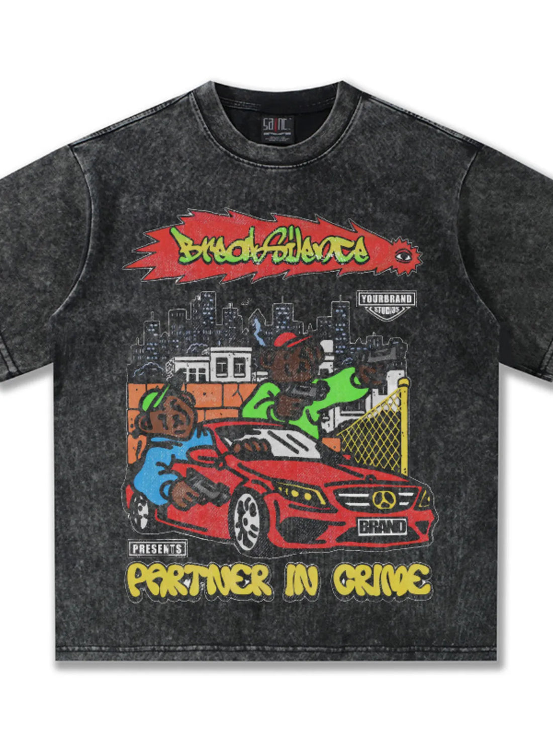 Men's Graphic Crew Neck T-Shirt - cas7m