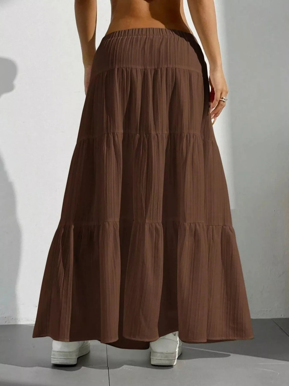 Flowy Tiered Maxi Skirt - cas7m