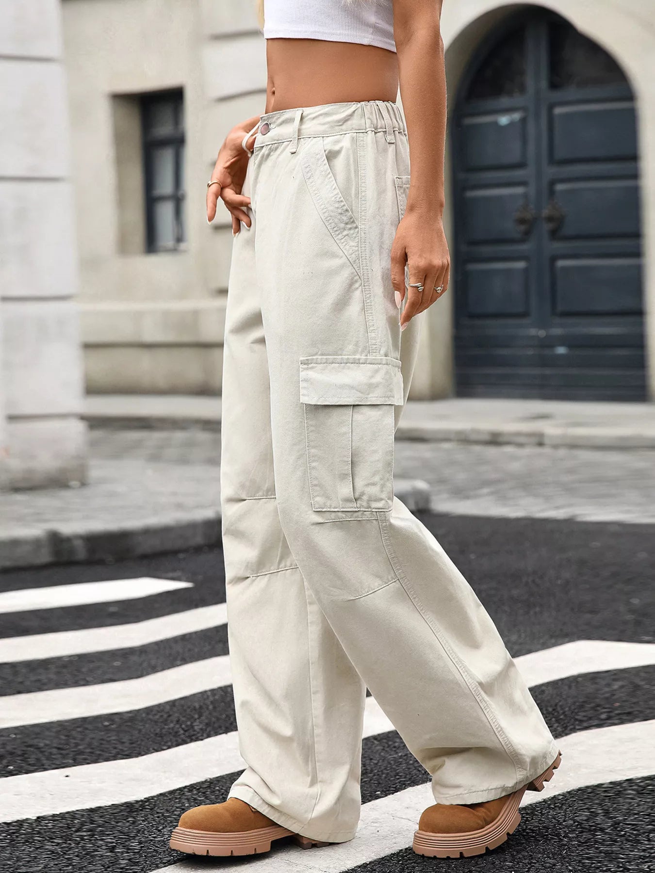 Relaxed Fit Cargo Jeans - cas7m
