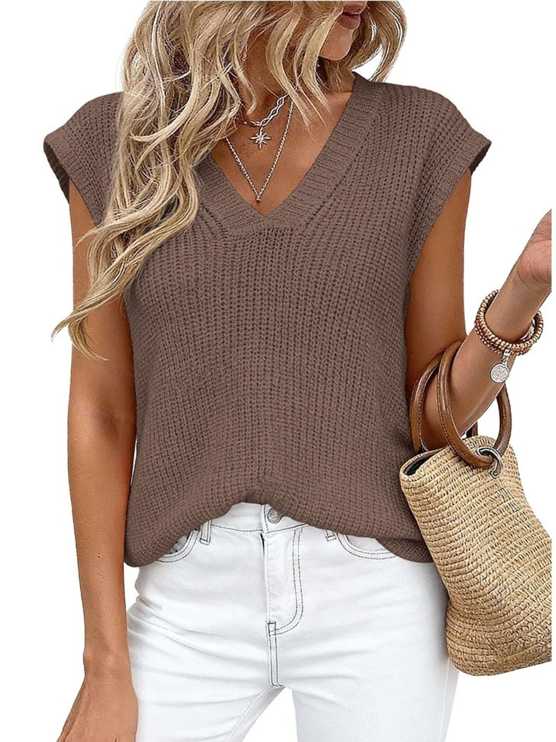 V-Neck Sweater Vest - cas7m