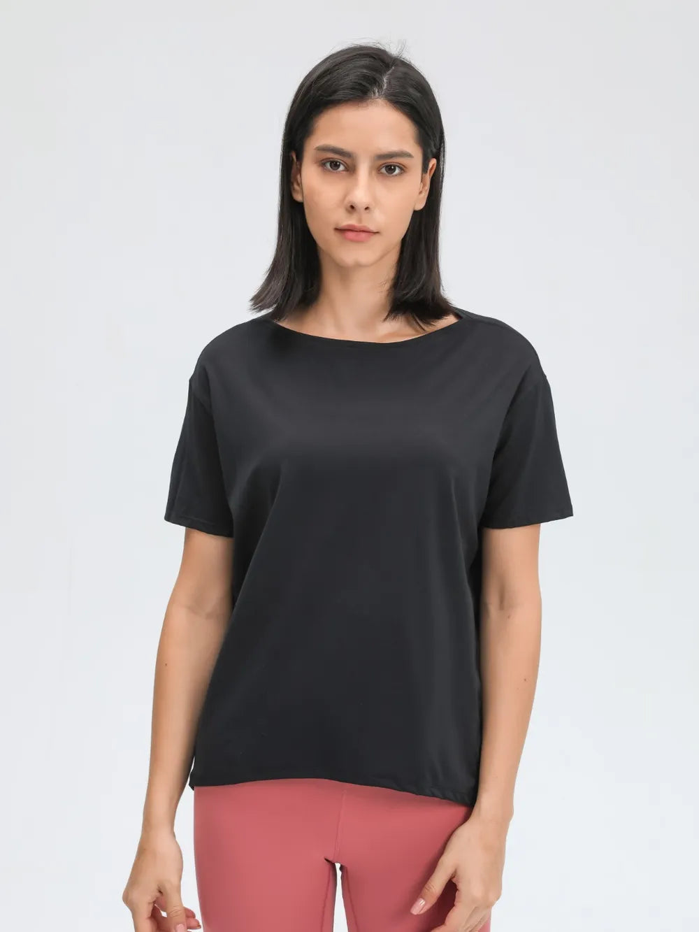 Millennia Round Neck Short Sleeve Active T-Shirt - cas7m