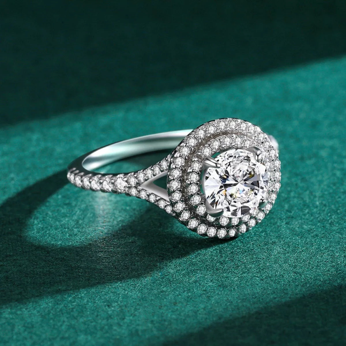 1 Carat Moissanite 925 Sterling Silver Ring - cas7m
