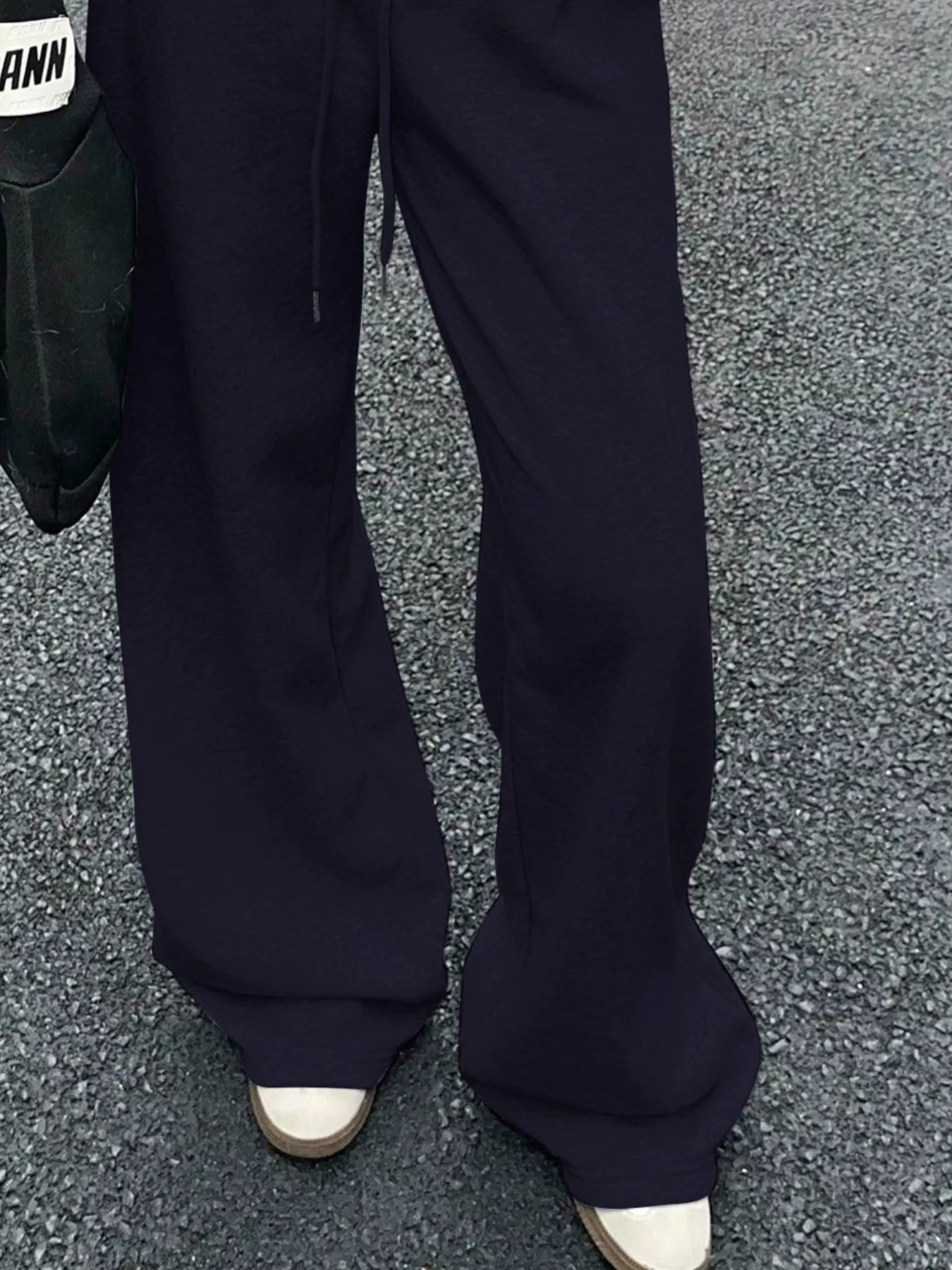 Wide Leg Drawstring Sweatpants - cas7m