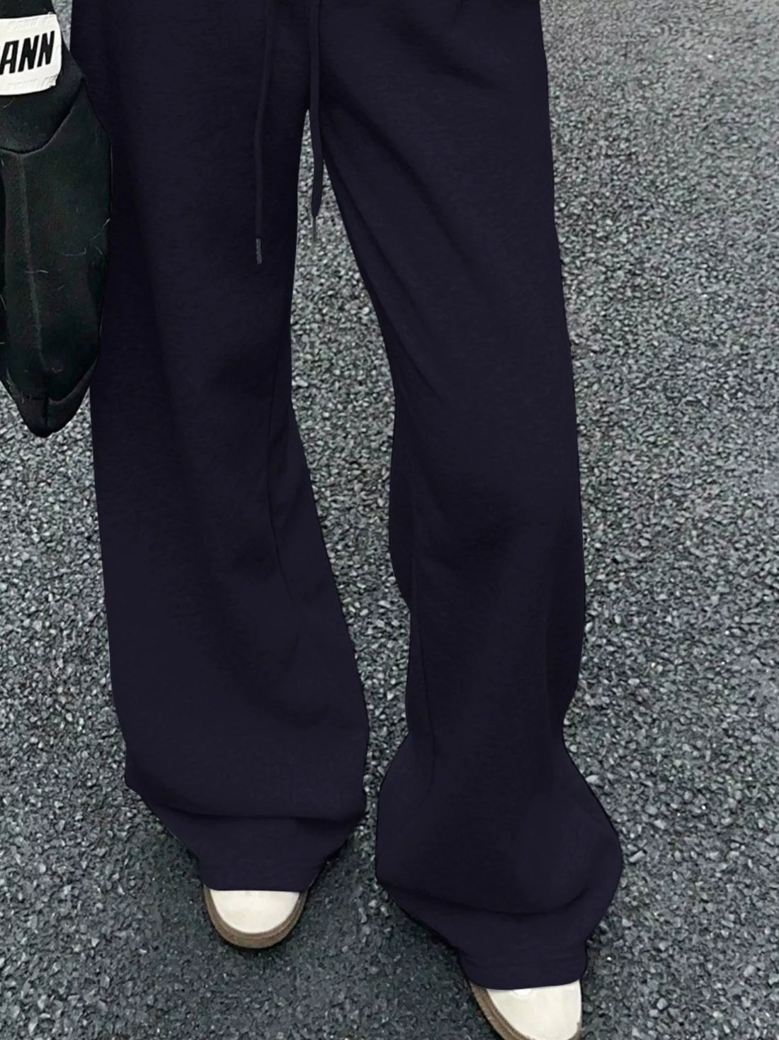 Wide Leg Drawstring Sweatpants - cas7m
