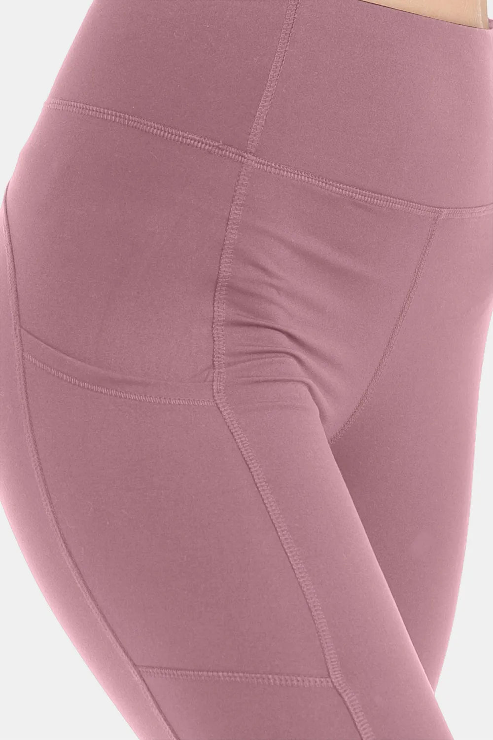 Leggings Depot Wide Waistband High Waist Leggings - cas7m