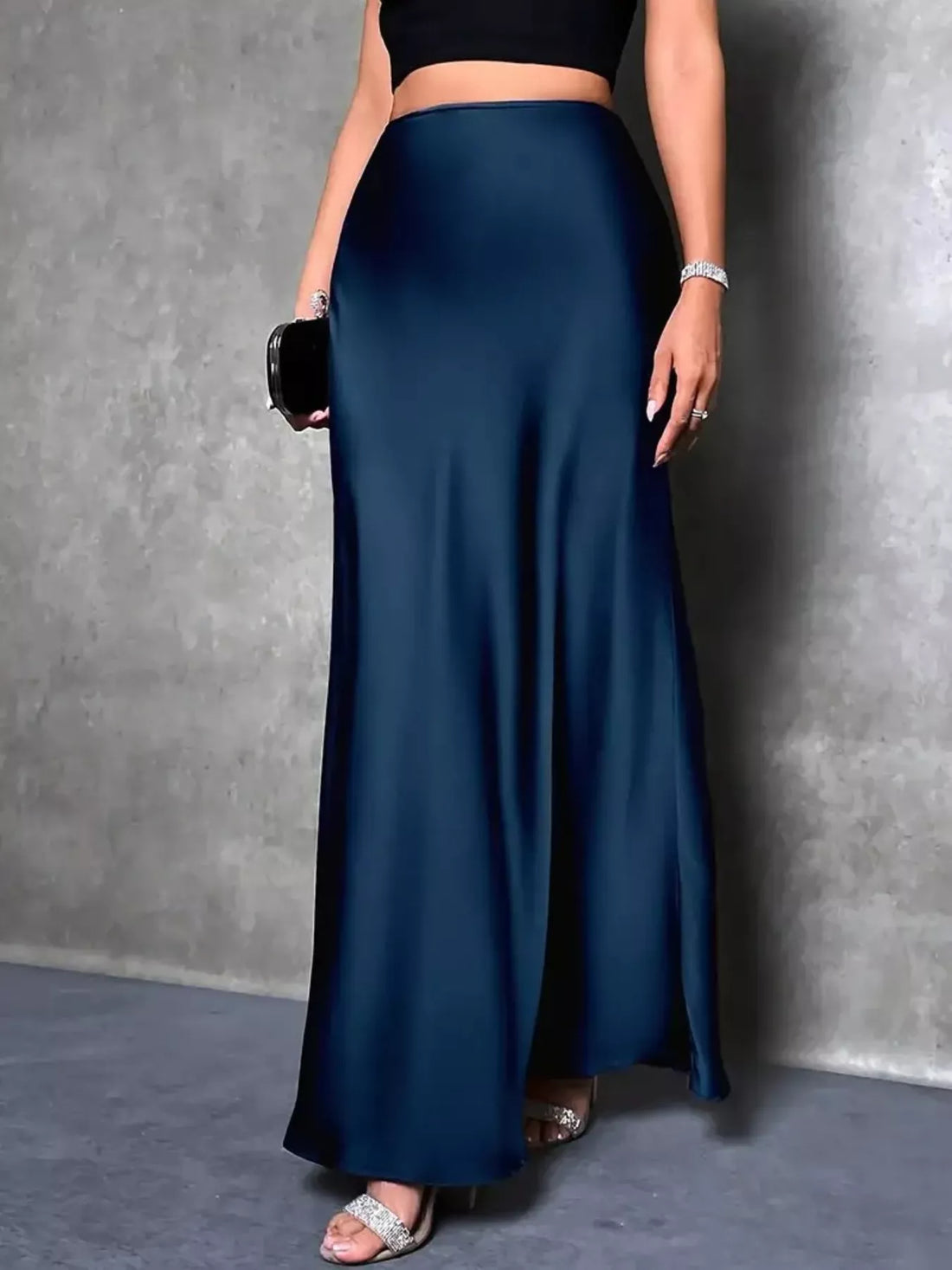 Satin Maxi Skirt - cas7m