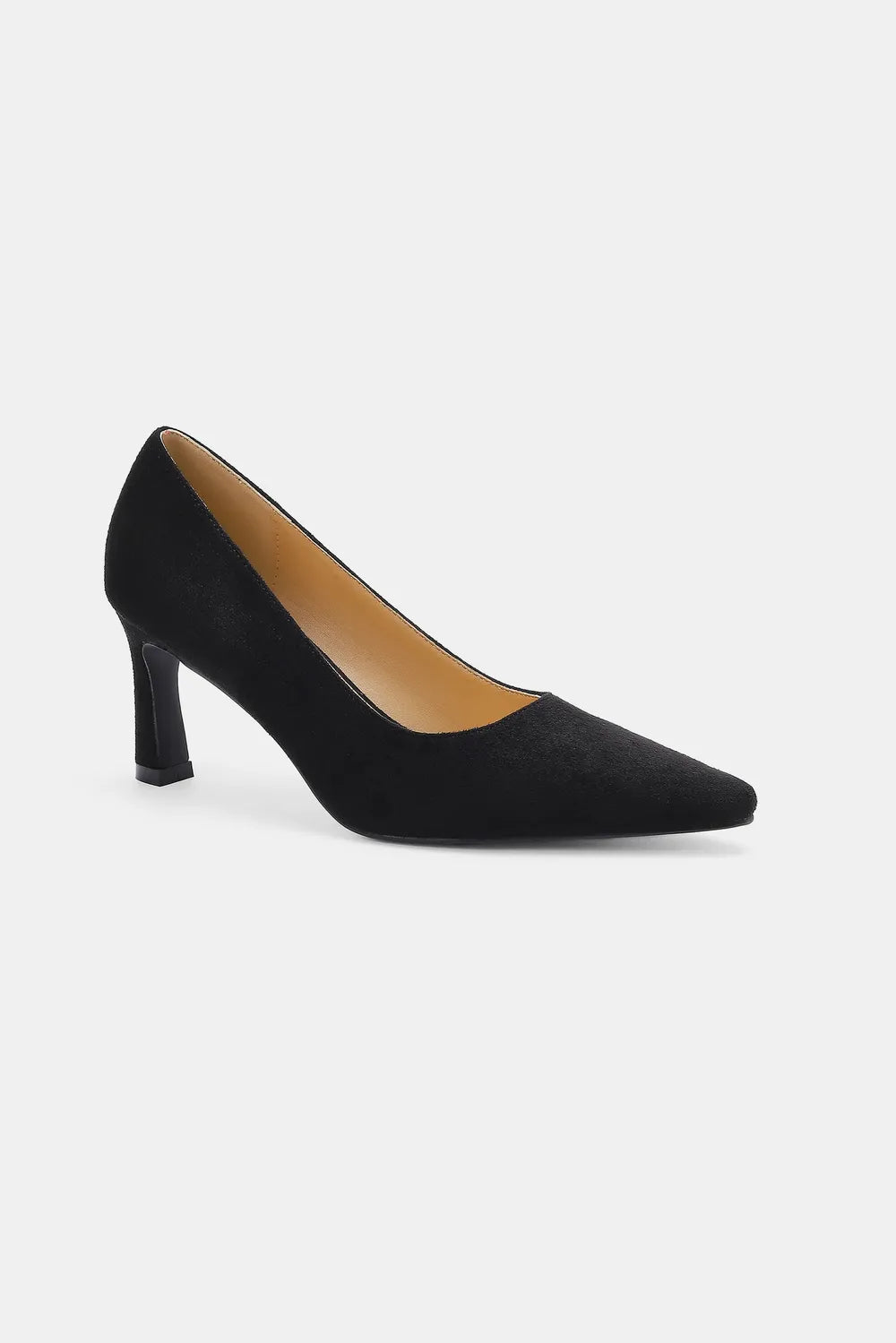 Beast Fashion Faux Suede Point Toe Pumps - cas7m