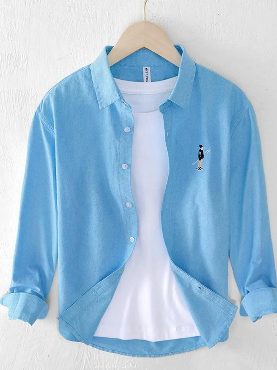 Men's Button Up Long Sleeve Shirt - cas7m