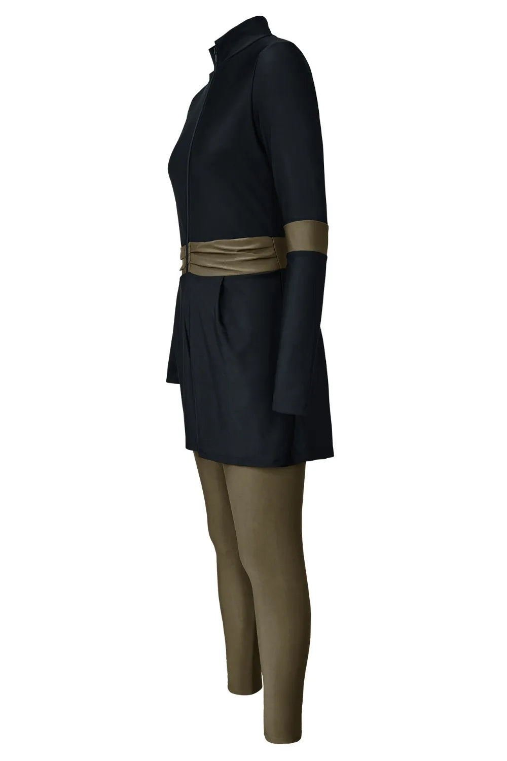 Zip Up Long Sleeve One-Piece Swimwear - cas7m