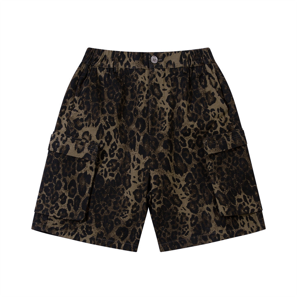 Leopard Camouflage Workwear Shorts Men - cas7m