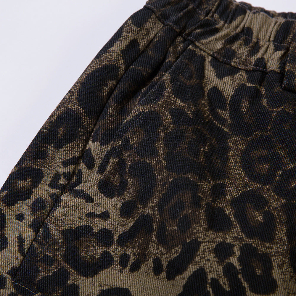 Leopard Camouflage Workwear Shorts Men - cas7m