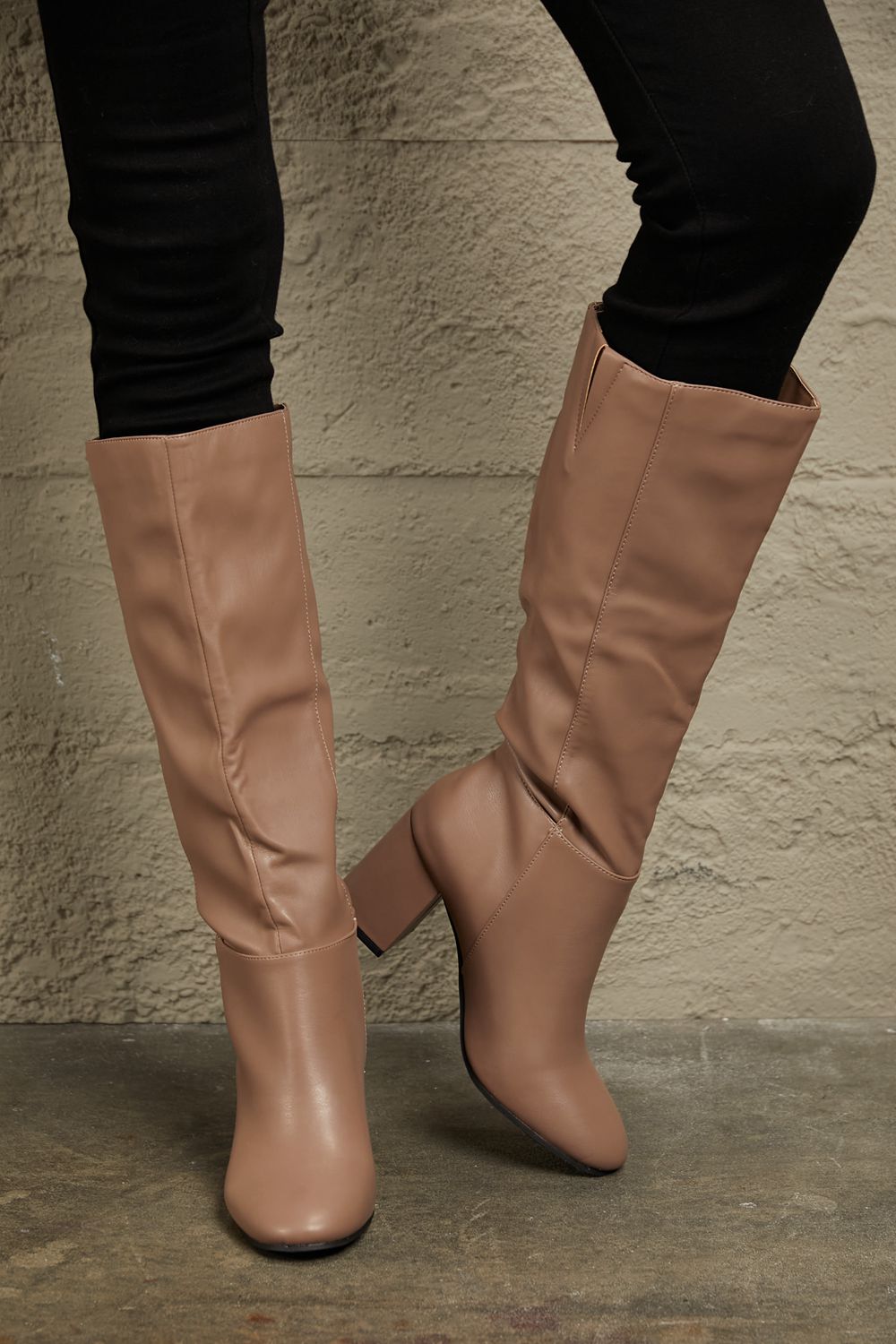 East Lion Corp Block Heel Knee High Boots - cas7m