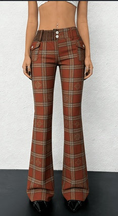 Low-Rise Double-Button Pinstripe Pants - cas7m