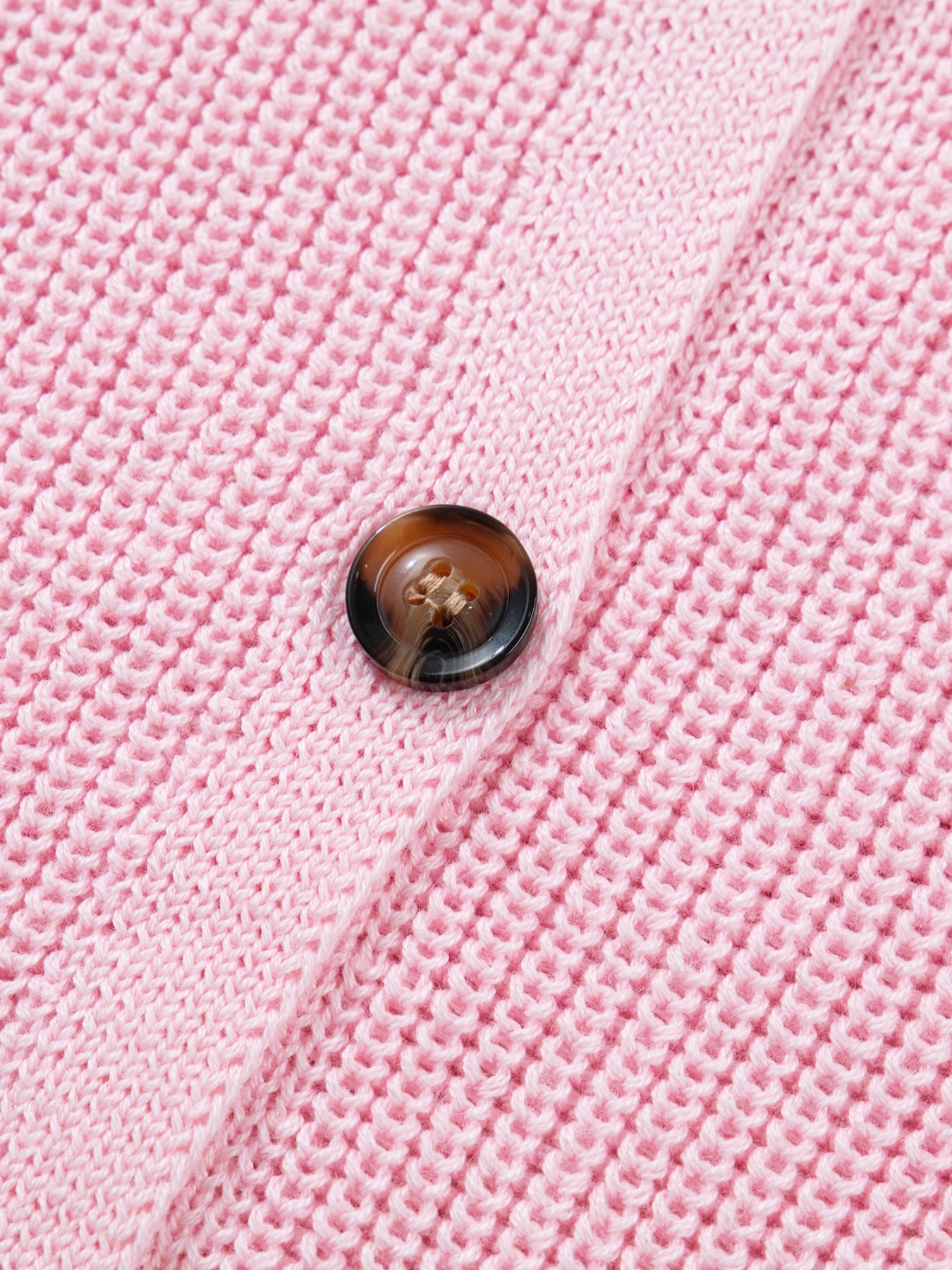 Solid Color Knit V Neck Button Front Sweater Vest - cas7m