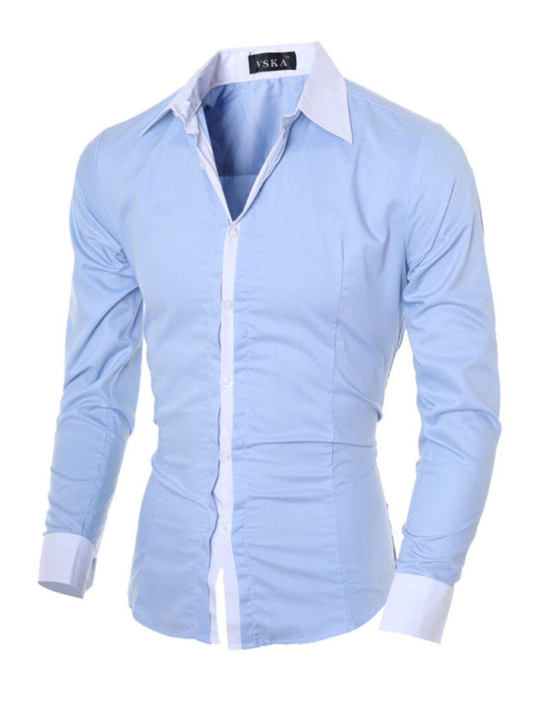 Men's Slim Fit Long Sleeve Shirt - cas7m