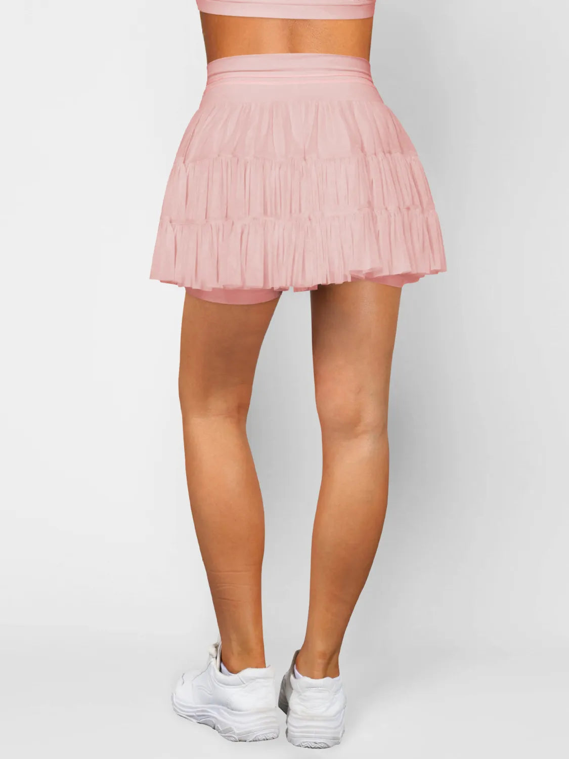 Ruched Mini Skort with Pockets - cas7m