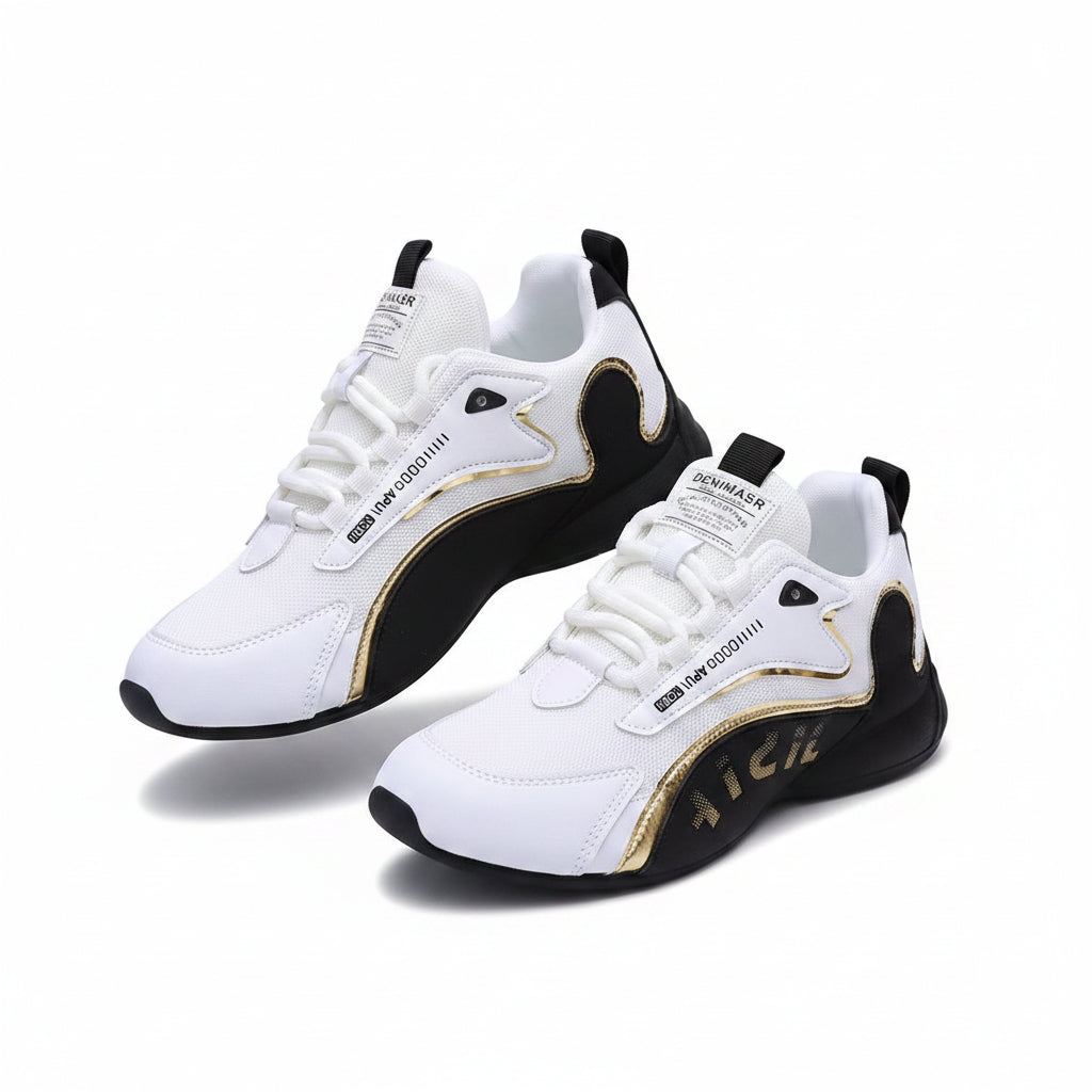 Stylish Comfort Flat Lace-Up Sneakers - Lightweight & Non-Slip - cas7m