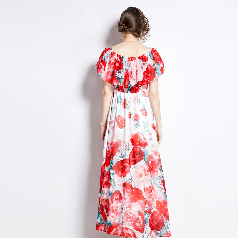 Summer Split Chiffon Dress Women - cas7m