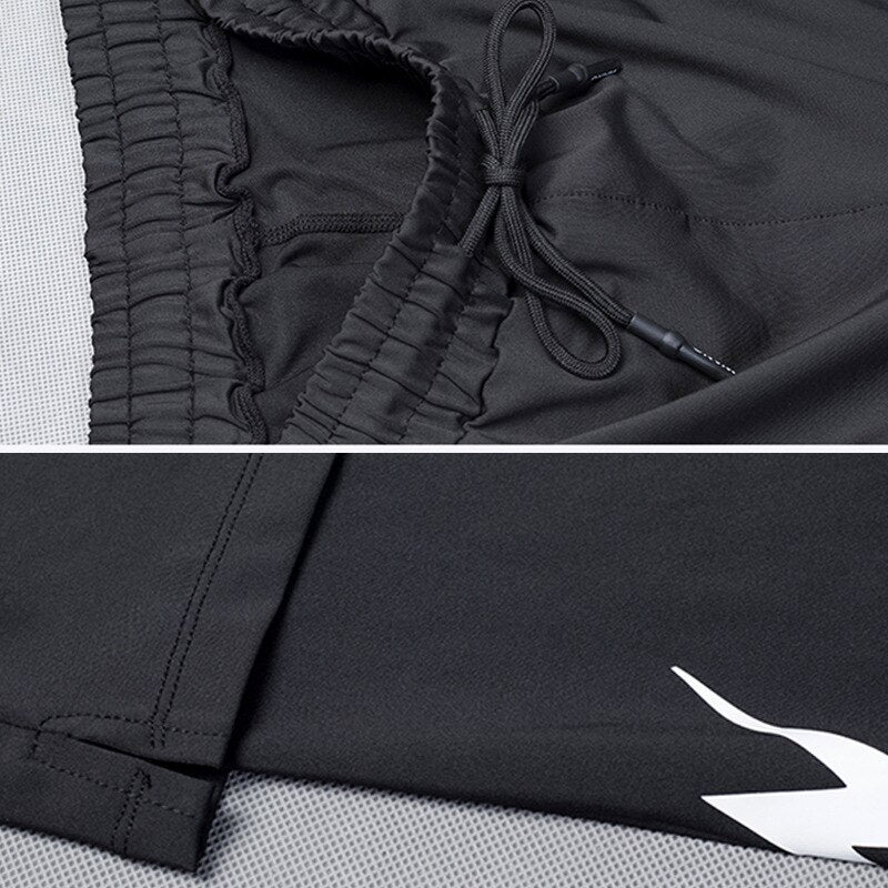Men's Quick-Dry Elastic Fitness Pants - Two-Piece Look - cas7m