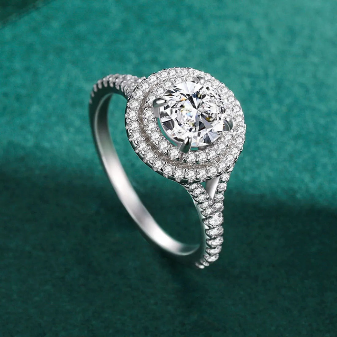 1 Carat Moissanite 925 Sterling Silver Ring - cas7m